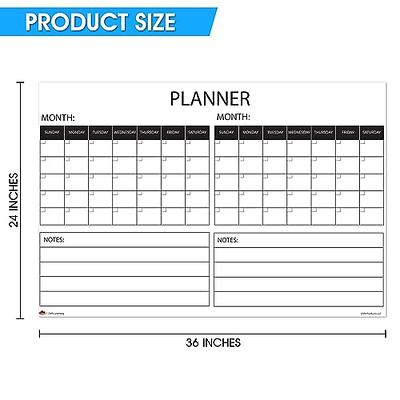 2024 Wall Calendar Planner Large 24″ x 36″ Reversible SwiftGlimpse Blue