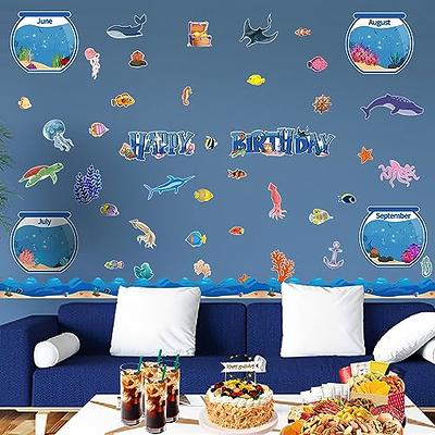 Under The Sea Birthday Bulletin,Ocean Theme Classroom,Fish Decor,Classroom  Birthday Bulletin Board,Sea Animal Fish Tank Cutouts for Summer Wall  Calendar Decor. - Yahoo Shopping