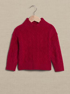 Kids' cable-knit fisherman sweater