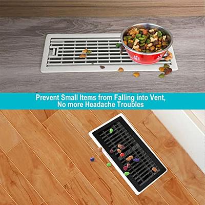 Floor Register Vent Cover- 4x12 Magnetic Air Vent Screen Mesh Cover,  Perfect for Wall/Ceiling/Floor Air Vent Filters (4-Packs) 