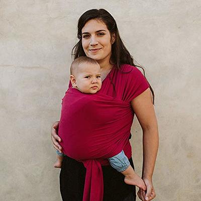 Sleepy Wrap Stretchy Ergonomic Baby Carrier Sling for Newborns to Toddlers  - Hands-Free Lightweight Baby Wrap 7-35 lbs (Dark Grey)