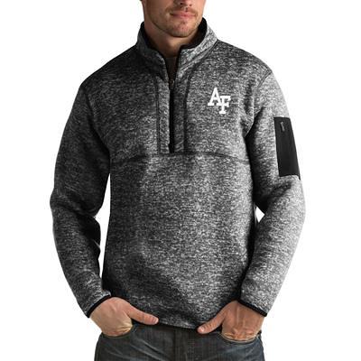 Men's Antigua Oatmeal Louisville Bats Fortune Quarter-Zip Pullover Jacket 