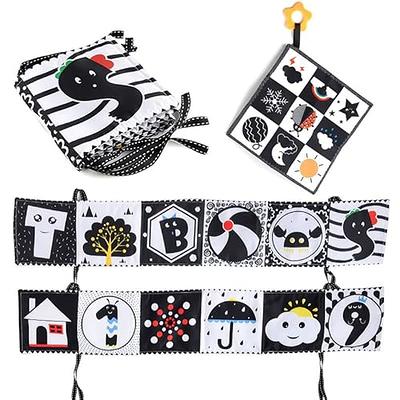 Cawgug Black and White Books High Contrast Baby Toys 0-6 Months