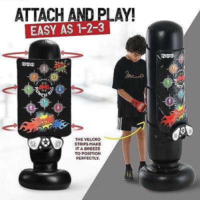Play22 Punching Bag for Kids with Educational Electronic Memory Game &  Music Mat with Lights & Sounds - Kids Toys Wireless Music Boxing Bag with 8