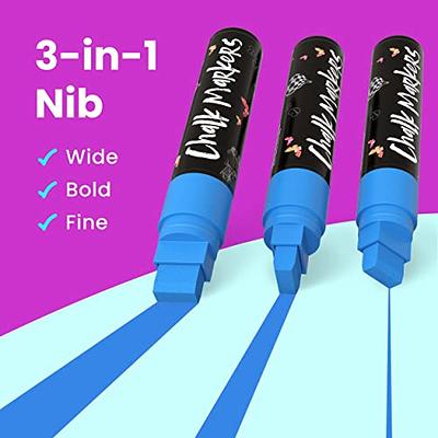 Neon Chalk Markers with 1mm Extra Fine Nib - Pack of 10 - Chalkola