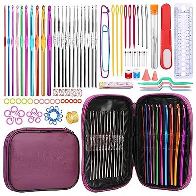 Pnytty Crochet Hooks, 100pcs Crochet Hook Kit with Case, Include Ergonomic  Crochet Hooks, Crochet Accessories, Knitting Needles, Stitch Markers for  Beginners and Experienced (Purple) - Yahoo Shopping
