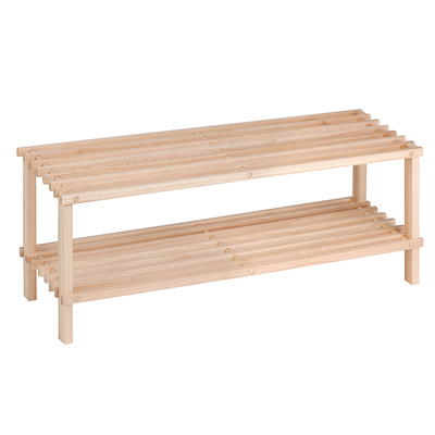 Oceanstar 3-Tier HPL Bamboo Shoe Rack, Natural