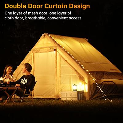 Inflatable Camping Tent with Pump, Glamping Tents, Easy Setup 4 Season  Waterproof Windproof Outdoor Blow Up Tent, Luxury Cabin Tent with Mesh  Windows & Doors - Yahoo Shopping