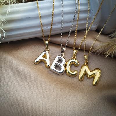 Tiny Letter Charm Necklace