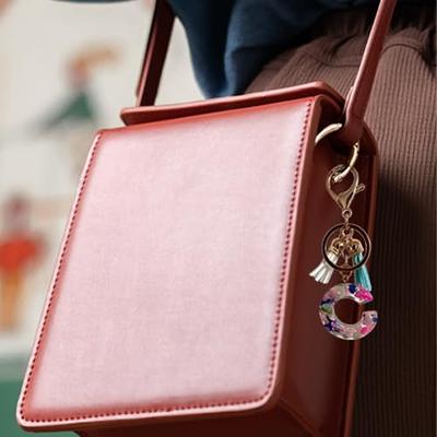 XGALBLA Gold Letter AZ Keychain for Women Men Metal Alphabet Initial  Pendant with Key Ring for Car Keys Purse Handbags Bag