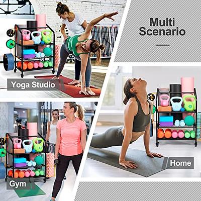 Exttlliy Yoga Mat Storage Rack Dumbbell Rack Weight Rack for Yoga