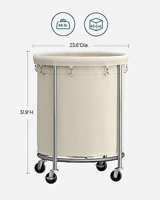 TOTANKI 22 Rolling Slim Laundry Basket with Handle on Wheels (4 Colors), Foldable  Laundry Hamper, Collapsible Laundry Sorter and Organizer, Tall Storage Basket  Bin (Black)