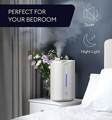 2-in-1 Warm and Cool Mist Humidifier, 5L Indoor Ultrasonic Air Humidifier with Essential Oil Tray for Bedrooms, Plants, Offices and Babies