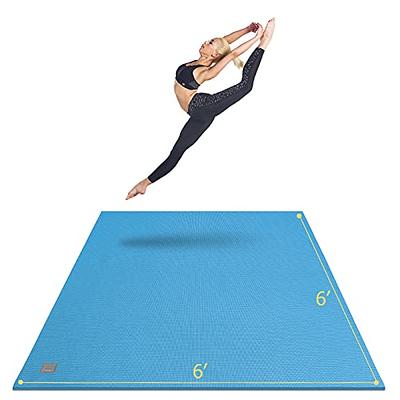 GXMMAT Large Yoga Mat 6'x6'x7mm, Thick Workout Mats for Home Gym Flooring,  Extra Wide and Thick, Non-Slip Quick Resilient Barefoot Exercise Mat, Ultra