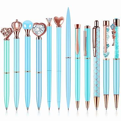 10 Pcs Ballpoint Pens Set Liquid Sand Glitter Pens Metal Pen Girly Crystal  Diamond Pen Ballpoint
