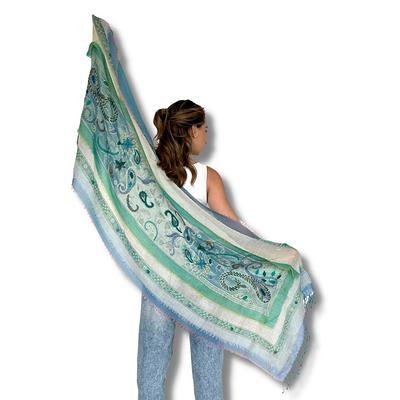 Handmade Meditation Shawl or Meditation Blanket, Wool Shawl