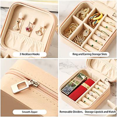 SLOZO Travel Jewelry Box,Upgraded Travel Jewelry Case,Portable Jewelry Boxes  for Women,PU Leather Jewelry Box,Travel Jewelry Organizer for Necklaces, Rings,Earrings,Bracelets,Black - Yahoo Shopping