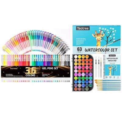 HUJUGAKO 18 Color Glitter Gel Pens for Adult Coloring Books, Glitter Pens  300% More Ink Glitter Gel Pen Set for Drawing Doodling Journaling Craft Art