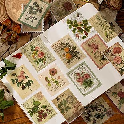 120 PCS DIY Vintage Scrapbooking Stickers Journaling Scrapbook Adhesive  Washi Paper Stamp Stickers