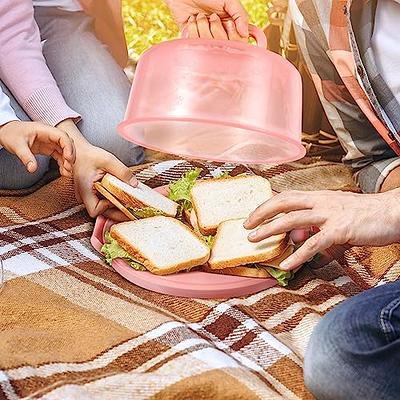 2pcs Box Cookie Containers with Lids Airtight Cookie Container Cupcake  Holder with Lid Cake Carrier Box Desert Carrier Rectangular Food Storage  Keeper