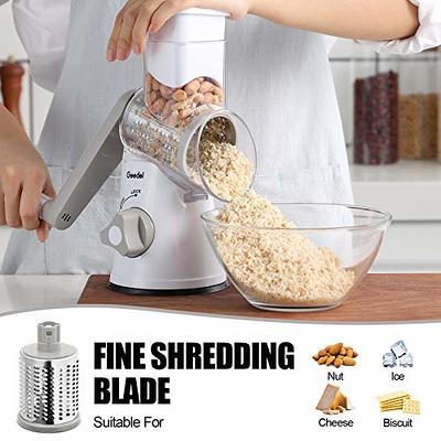 Geedel Rotary Cheese Grater, Kitchen Grater Vegetable Slicer with