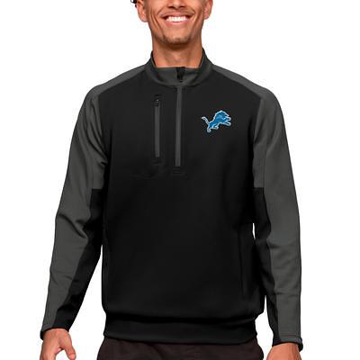 Detroit Lions Nike Sideline Coach Chevron Lockup Quarter-Zip Long Sleeve  Top - Gray