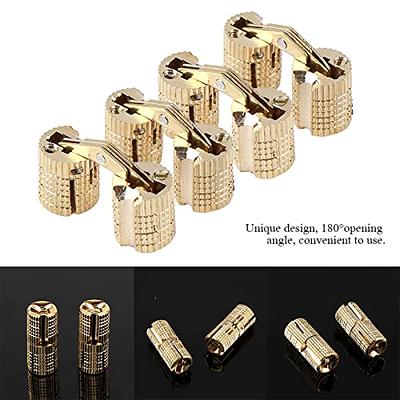 Jewelry Box Hinge E-outstanding 6PCS 30x20x6mm 90 Degree Gold Zinc Alloy  Small Hinges Jewelry Box Wooden Box Hardware Accessories with Screws  Folding