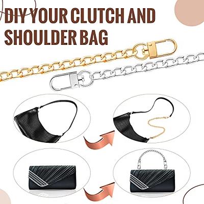 4PCS Metal Purse Chain Strap 20cm DIY Bag Strap Extender Clutch Shoulder Bag