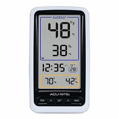 AcuRite 01136M Wireless Thermometer with Indoor/Outdoor Temperature and  Humidity, White
