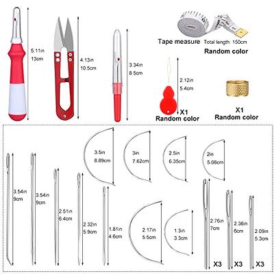 Leather Sewing Upholstery Repair Kit with Sewing Awl, Seam Ripper, Leather  Hand Sewing Stitching Needles, Sewing Thread, Leather Craft Tool Kit for