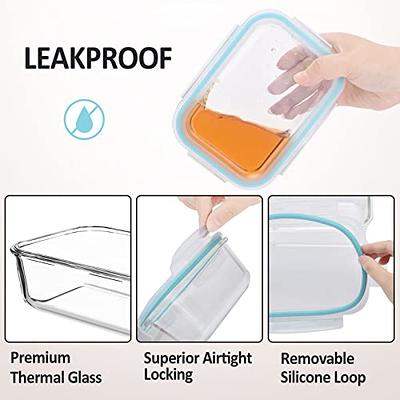 Superio Food Storage Containers, Airtight Leak-Proof Meal Prep Square