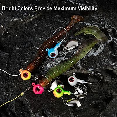 Dr.Fish 10 Pack Fishing Underspin Jigs Stand Up Jig Heads Round