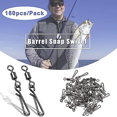 SILANON Fishing Barrel Snap Swivels,Rolling Barrel Swivels with Hanging Snaps  Stainless High Strength Fishing Snap Clip Saltwater Freshwater Swivel Snap  Fishing Tackle Connector - Yahoo Shopping