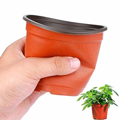 Whonline 50 Pack 1 Gallon Nursery Pots Flexible Plastic Plant