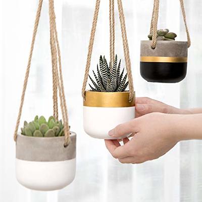 Small Jute Rope Hanging Basket 2 Pack