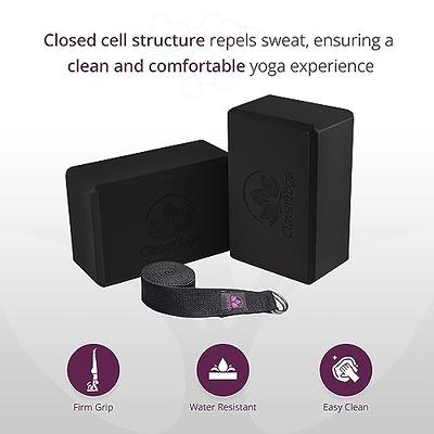 Signature Fitness All Purpose 1/2-Inch Extra Thick High Density Anti-Tear  Exercise Yoga Mat and Knee Pad with Carrying Strap and Optional Yoga  Blocks