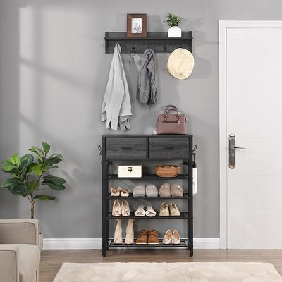 Wall Entryway Shoe Rack Organizer Cabinet Door Expandable Shoe