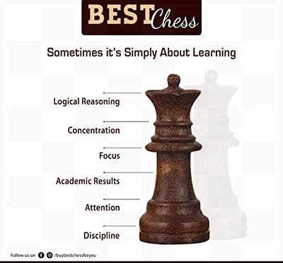BCBESTCHESS Handcrafted Rosewood Chess Board Set, Foldable Storage for  Magnetic Pieces with Extra Queens, Chess Set Brown(12x12 Inches) 