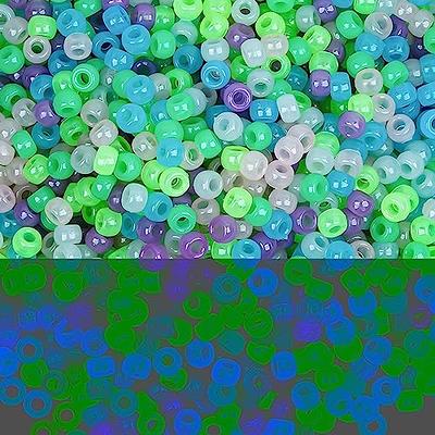 9mm Opaque Neon Blue Pony Beads Bulk 1,000