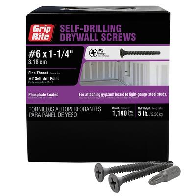 Grabber #6 x 1-1/4 in. Philips Bugle-Head Drywall Screws (20 lb.-Pack)  23495 - The Home Depot