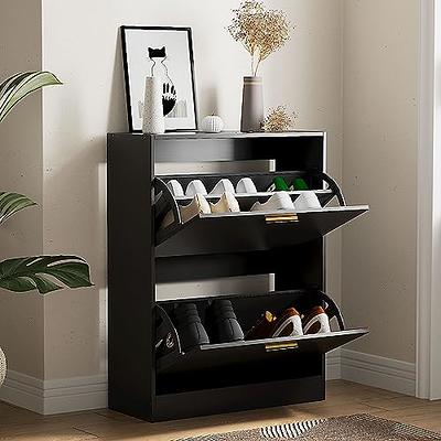 Shoe Rack Storage Shelf 4 Shelves Hallway Entryway Holds 24 Pairs