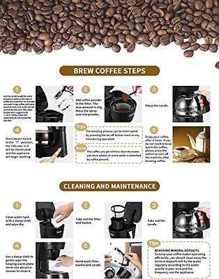 Gevi 4 Cups Small Coffee Maker, Compact Coffee Machine with Reusable  Filter, Warming Plate and Coffee Pot for Home and Office - Yahoo Shopping