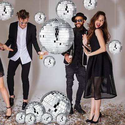 100 Pcs Mirror Disco Balls Decorations Different Sizes Bulk Silver Disco  Balls Ornaments Hanging Disco Balls for Christmas Tree Dance Music 50s 60s  70s Disco Themed Party Decor (1,2,3,6) 