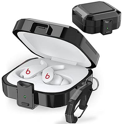 Beats Studio Buds Earphones Case with Keychain, Suublg Soft Silicone Cartoon Beats Charging Case Covers Full Body Protection Accessories Kits