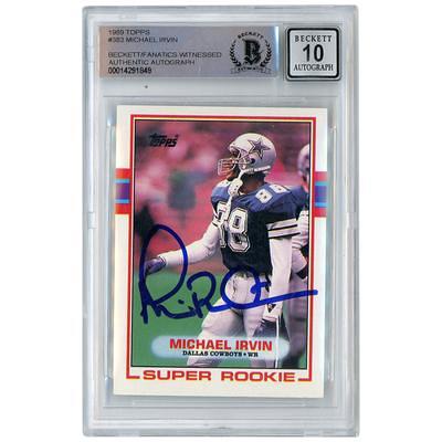 Michael Irvin Navy Dallas Cowboys Autographed Mitchell & Ness 1995