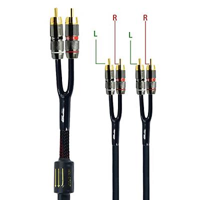 CABLE DUPLEX BLINDADO CON 4 PLUGS RCA - SOLCOR AUDIO