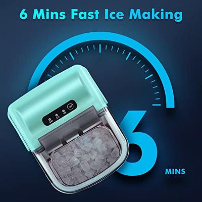 AGLUCKY Ice Makers Countertop,Portable Ice Maker Machine with  Handle,Self-Cleaning Ice Maker, 26Lbs/24H, 9 Ice Cubes Ready in 8 Mins, for  Home/Office/Kitchen (Green) - Yahoo Shopping