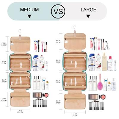 Travel Hanging Toiletry Bag for Women, Extra Large Makeup Bag, Holds  Full-Size Shampoo, with Jewelry Organizer Compartment, Waterproof Cosmetic  Bag, Toiletries Kit Set with Trolley Belt, Blue 