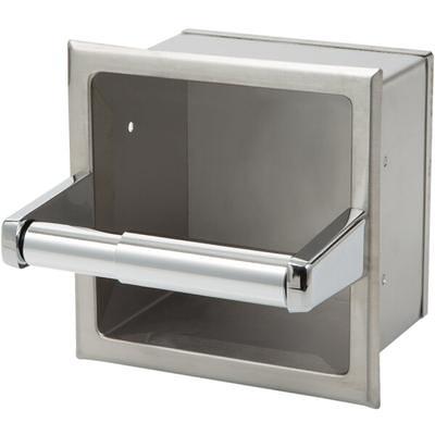 Bobrick B-6637 Recessed Toilet Tissue Dispenser with Storage for Extra Roll  with Satin Finish