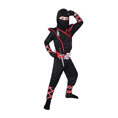 Spooktacular Creations Women Ninja Costume, with Hooded Romper and Ninja  Mask for Adult Halloween Dress Up Party Cosplay-M